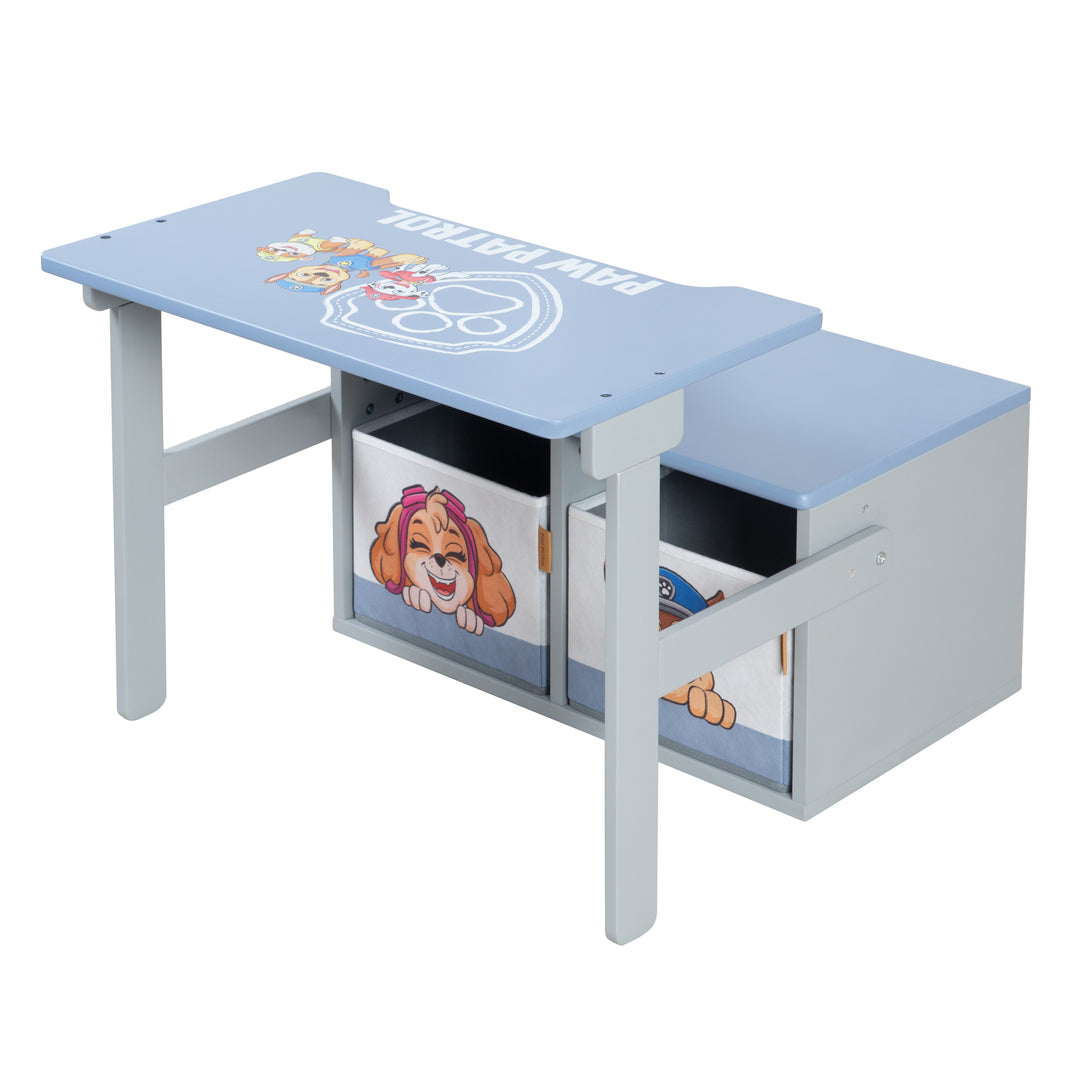 Klappbare Sitzbank 'Paw Patrol' + Canvas Boxen - Umbaubar zum Schulpult – Freisteller (3/18)