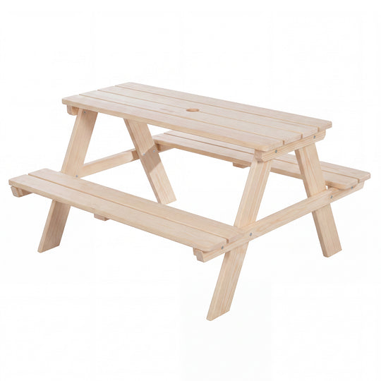 Children's Seating Set 'Outdoor+', Seating Set 'Picknick for 4', Solid Wood - Natural – Cutout (9/9)