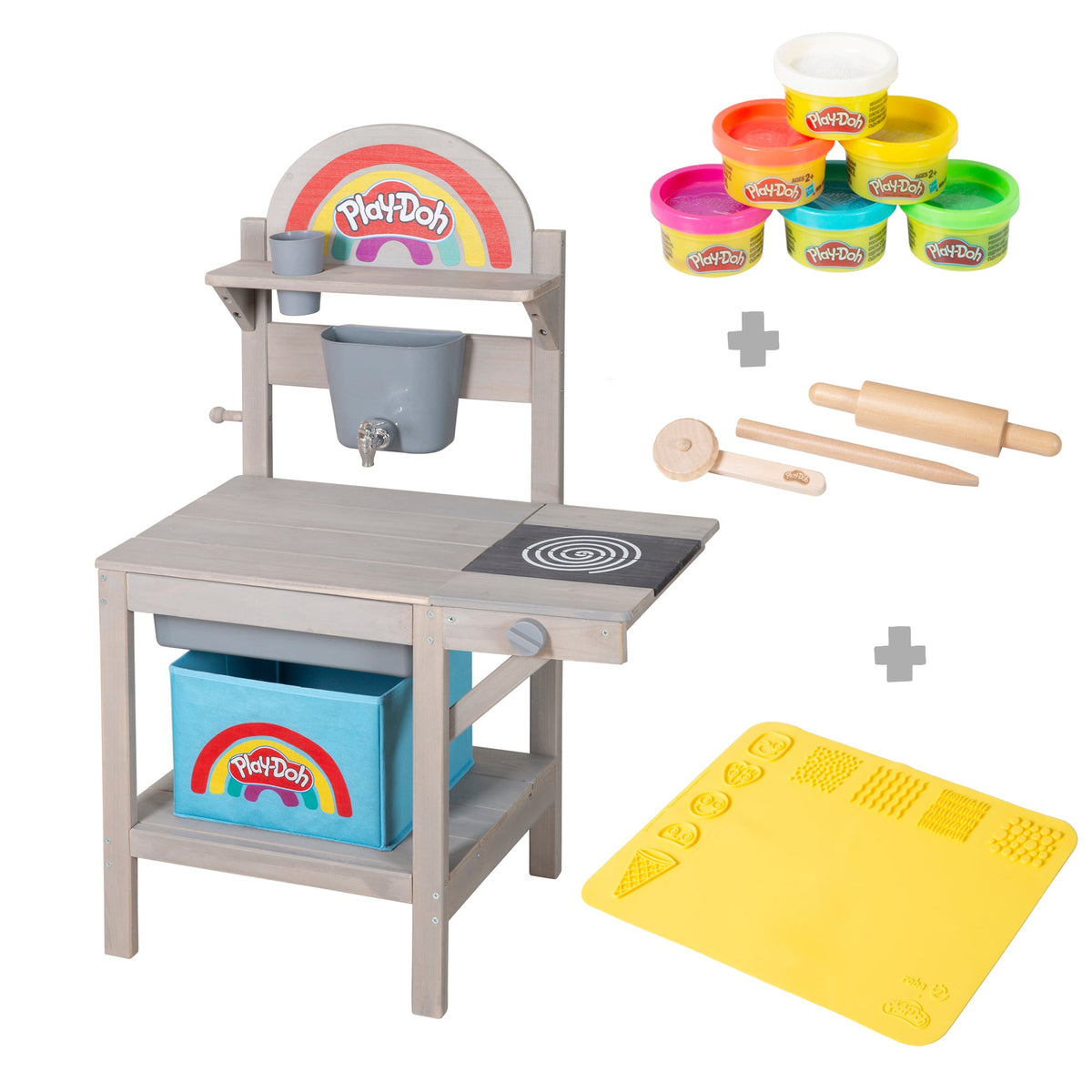 Roba x Play-Doh Mud Kitchen for Children incl. Accessories for Play Dough – Cutout (1/19)