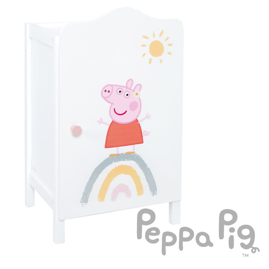 Puppenkleiderschrank 'Peppa Pig' für Puppenkleidung & -zubehör - Holz weiß lackiert – Freisteller (3/6)