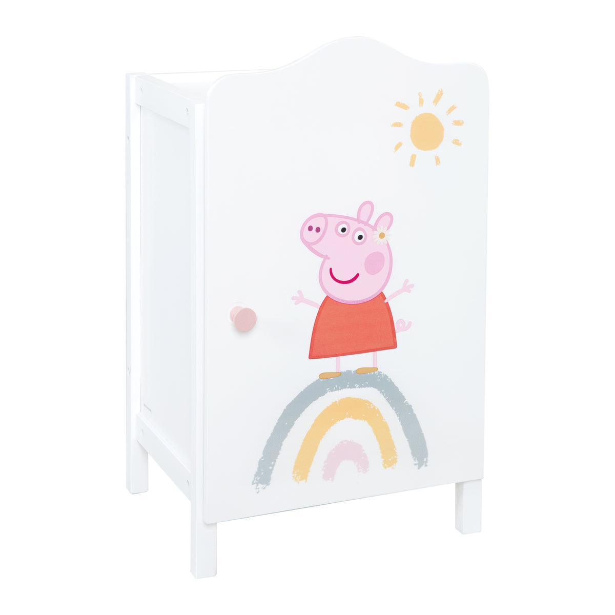 Armoire de poupée 'Peppa Pig' pour vêtements de poupée & accessoires - Bois blanc laqué – Détourage (1/6)