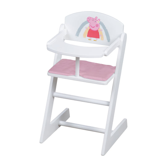 Puppenhochstuhl 'Peppa Pig' für Babypuppen - Stuhl aus weiß lackiertem Holz – Freisteller (1/5)
