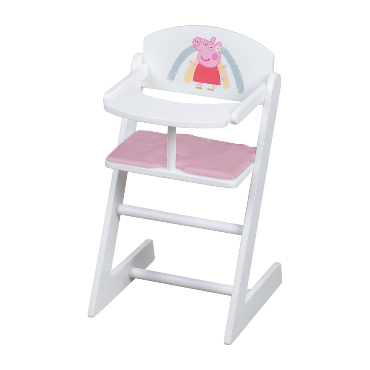 Trona para muñecas 'Peppa Pig' para muñecos bebé - Silla de blanco lacado madera – Recorte (1/5)