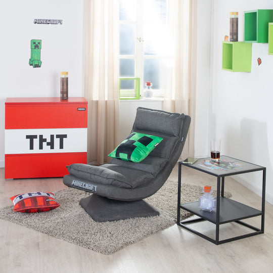 Acolchado sillón gaming 'Minecraft' con función giratoria - Regulable - Antracita – Foto ambientada (4/8)