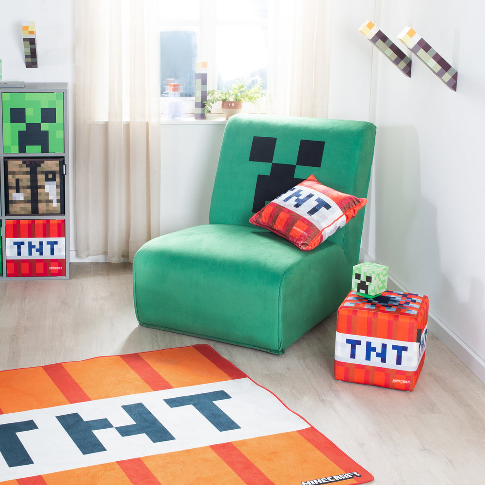 Gepolsterter Drehsessel 'Minecraft' - Design Creeper - Grün / Schwarz – Milieubild (2/7)