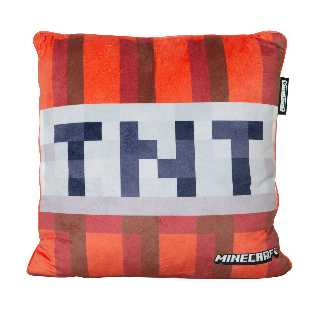 Decorative Cushion 'Minecraft' incl. Filling - TNT - Velvet Fabric – Cutout (1/8)