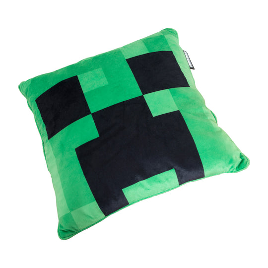 Coussin décoratif 'Minecraft' avec rembourrage - Creeper - Tissu velours – Détourage (3/7)