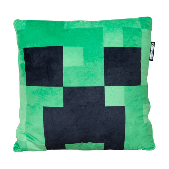 Coussin décoratif 'Minecraft' avec rembourrage - Creeper - Tissu velours – Détourage (1/7)