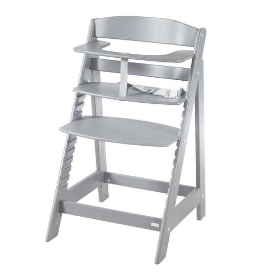 High Chair Set 2in1 'Born Up' - Step High Chair 'Sit Up' + Attachment 'Stone quilted' - Grey – Cutout (5/16)