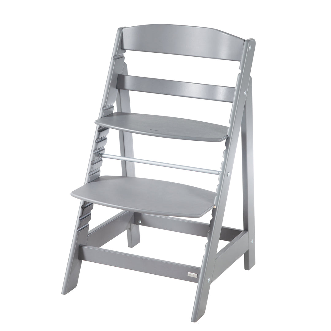 High Chair Set 2in1 'Born Up' - Step High Chair 'Sit Up' + Attachment 'Stone quilted' - Grey – Cutout (6/16)