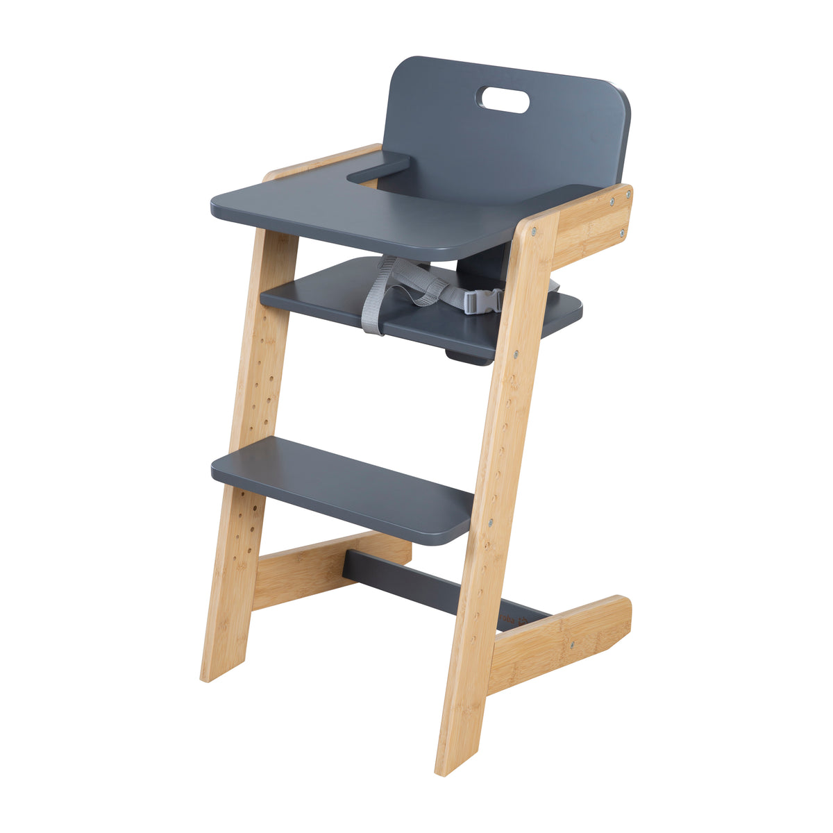 Baby High Chair 'Nature Up' with Removable Feeding Tray - Bamboo Natural / Anthracite – Cutout (1/13)