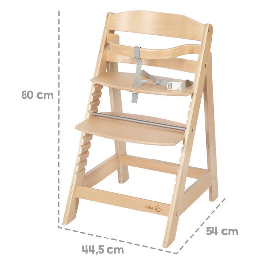 Treppenhochstuhl 'Sit Up III' - Mitwachsend bis zum Jugendstuhl - Holz natur – Infografik (6/9)