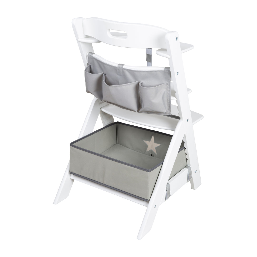 Baby High Chair 'Liv Up' incl. High Chair Organiser - FSC Certified Wood - White – Cutout (3/6)