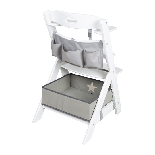 Baby High Chair 'Liv Up' incl. High Chair Organiser - FSC Certified Wood - White – Cutout (3/6)