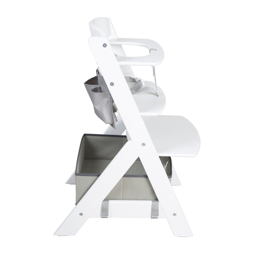Baby High Chair 'Liv Up' incl. High Chair Organiser - FSC Certified Wood - White – Cutout (4/6)