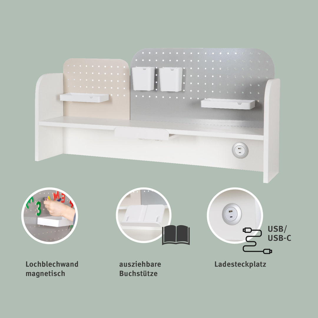 Schreibtischaufsatz - Organizer für Smart Grow Schreibtische – Infografik (3/16)