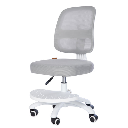 Silla de oficina infantil smart grow 2D- ergonómico silla giratoria - Regulable en altura - Blanco / gris – Recorte (8/36)