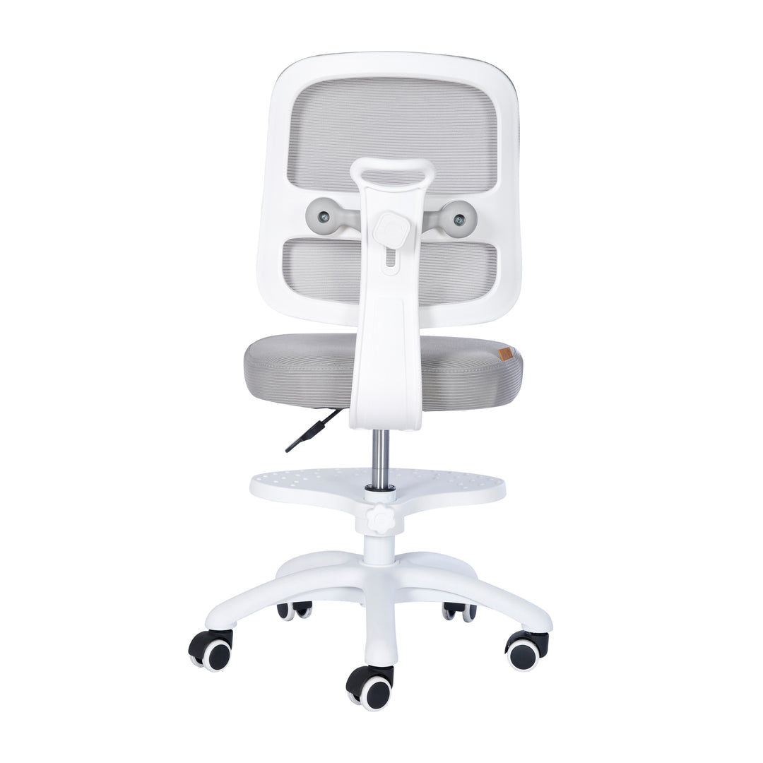 Silla de oficina infantil smart grow 2D- ergonómico silla giratoria - Regulable en altura - Blanco / gris – Recorte (17/36)