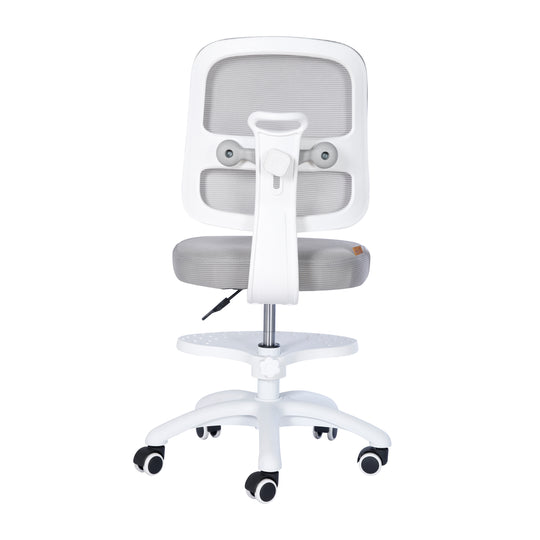 Silla de oficina infantil smart grow 2D- ergonómico silla giratoria - Regulable en altura - Blanco / gris – Recorte (17/36)