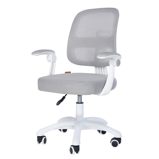Silla de oficina infantil smart grow 2D- ergonómico silla giratoria - Regulable en altura - Blanco / gris – Recorte (18/36)