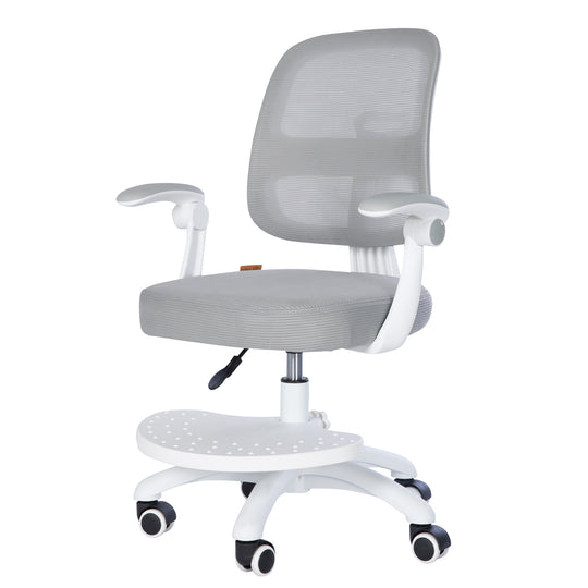Silla de oficina infantil smart grow 2D- ergonómico silla giratoria - Regulable en altura - Blanco / gris – Recorte (27/36)