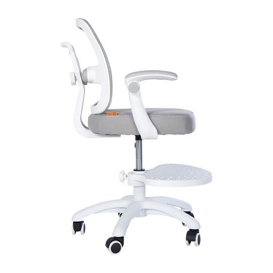 Silla de oficina infantil smart grow 2D- ergonómico silla giratoria - Regulable en altura - Blanco / gris – Recorte (35/36)