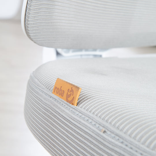 Silla de oficina infantil smart grow 2D- ergonómico silla giratoria - Regulable en altura - Blanco / gris – Foto de detalle (33/36)