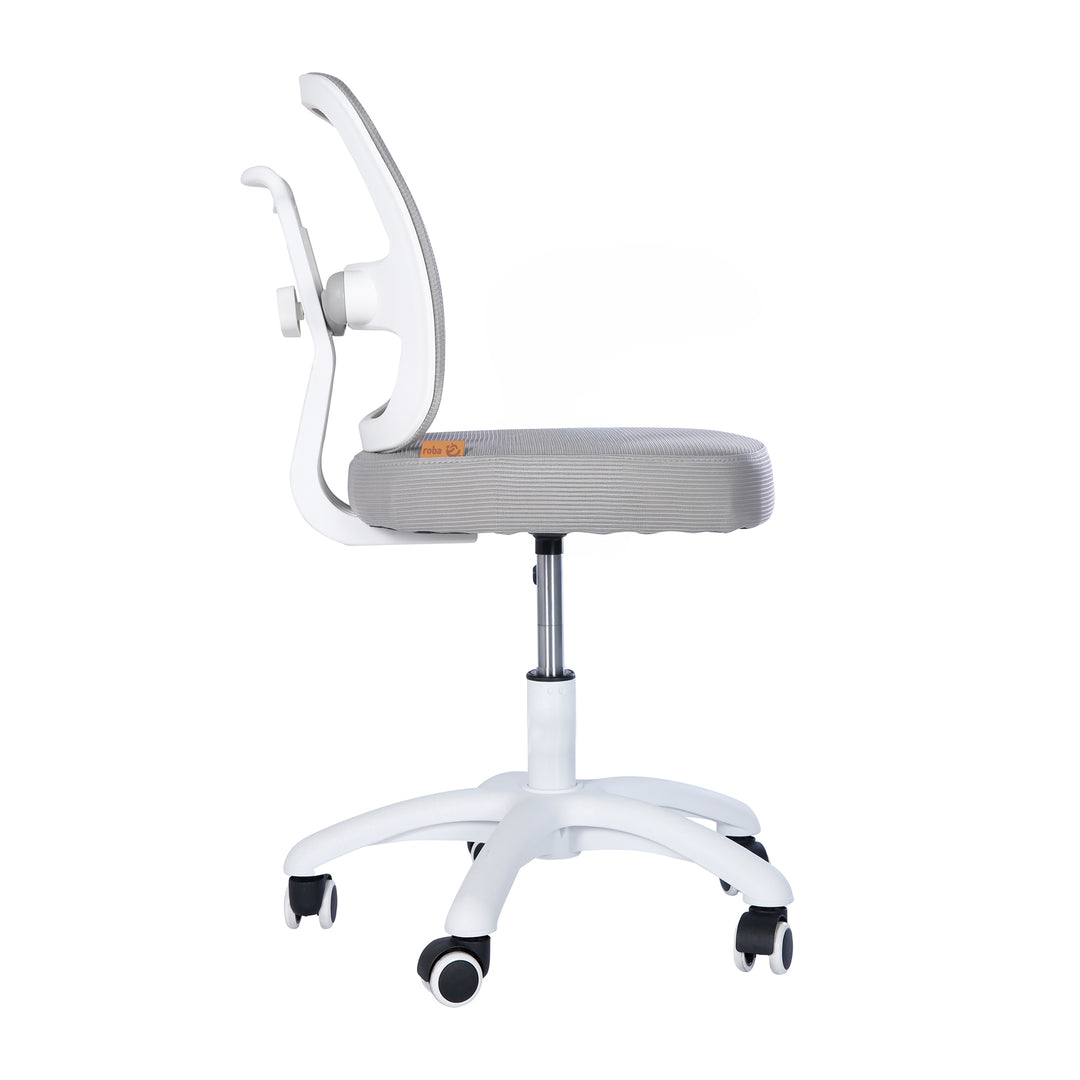 Silla de oficina infantil smart grow 2D- ergonómico silla giratoria - Regulable en altura - Blanco / gris – Recorte (7/36)