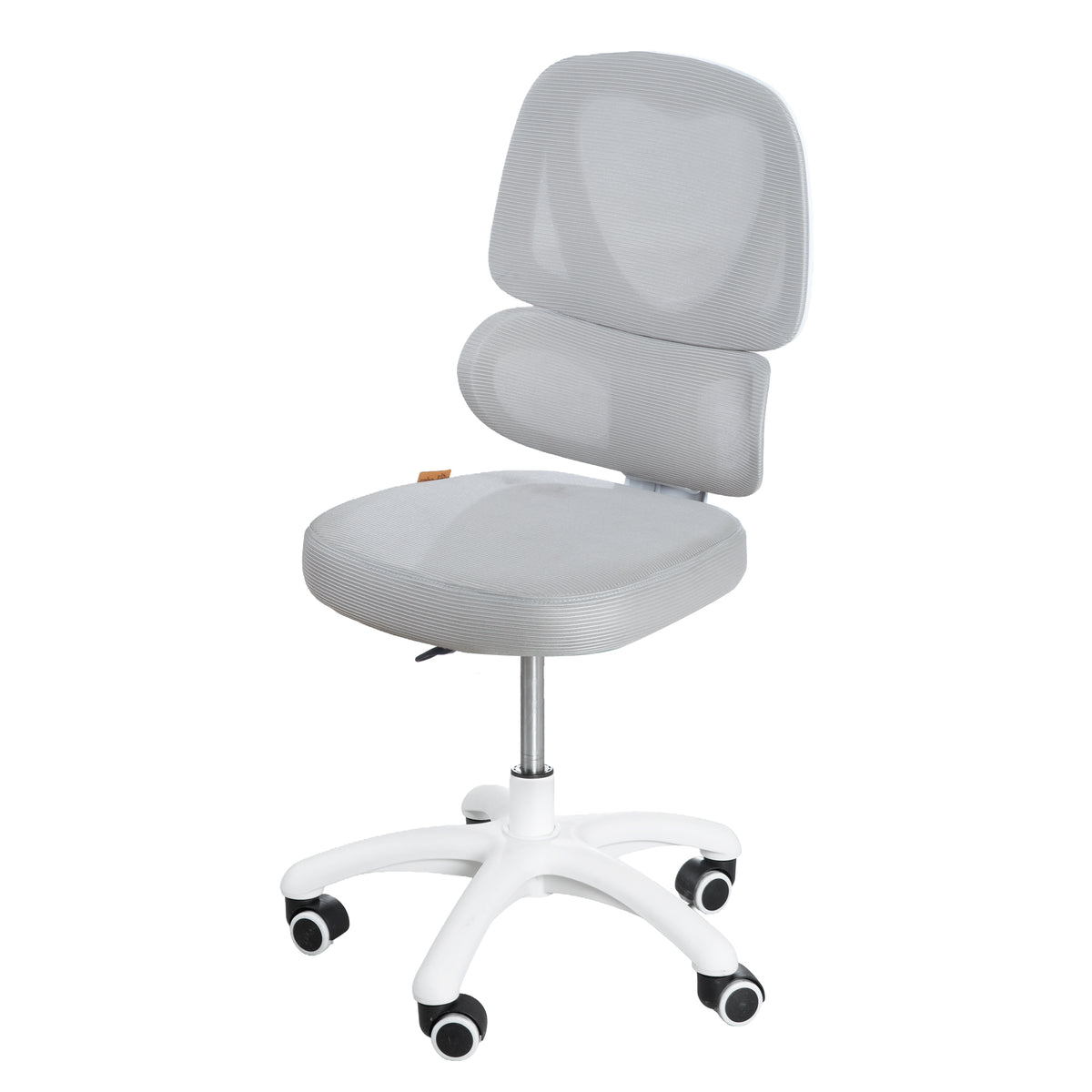 Sedia da ufficio per bambini smart grow premium - Ergonomico sedia girevole - Regolabile in altezza - Bianco / grigio – Ritaglio (1/39)