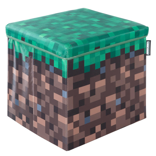 Seduta- e scatola portaoggetti 'Minecraft' - Blocco d'erba piccolo - Tela – Ritaglio (1/3)