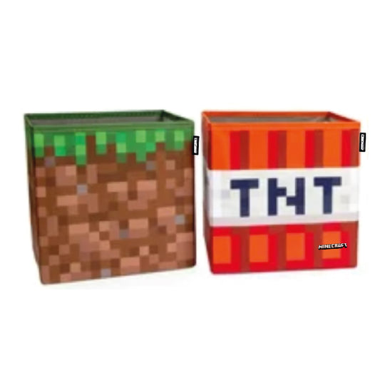 Cajas de tela 'Minecraft' 2er set - Plegable bloque de hierba y TNT - Lona – Recorte (7/11)