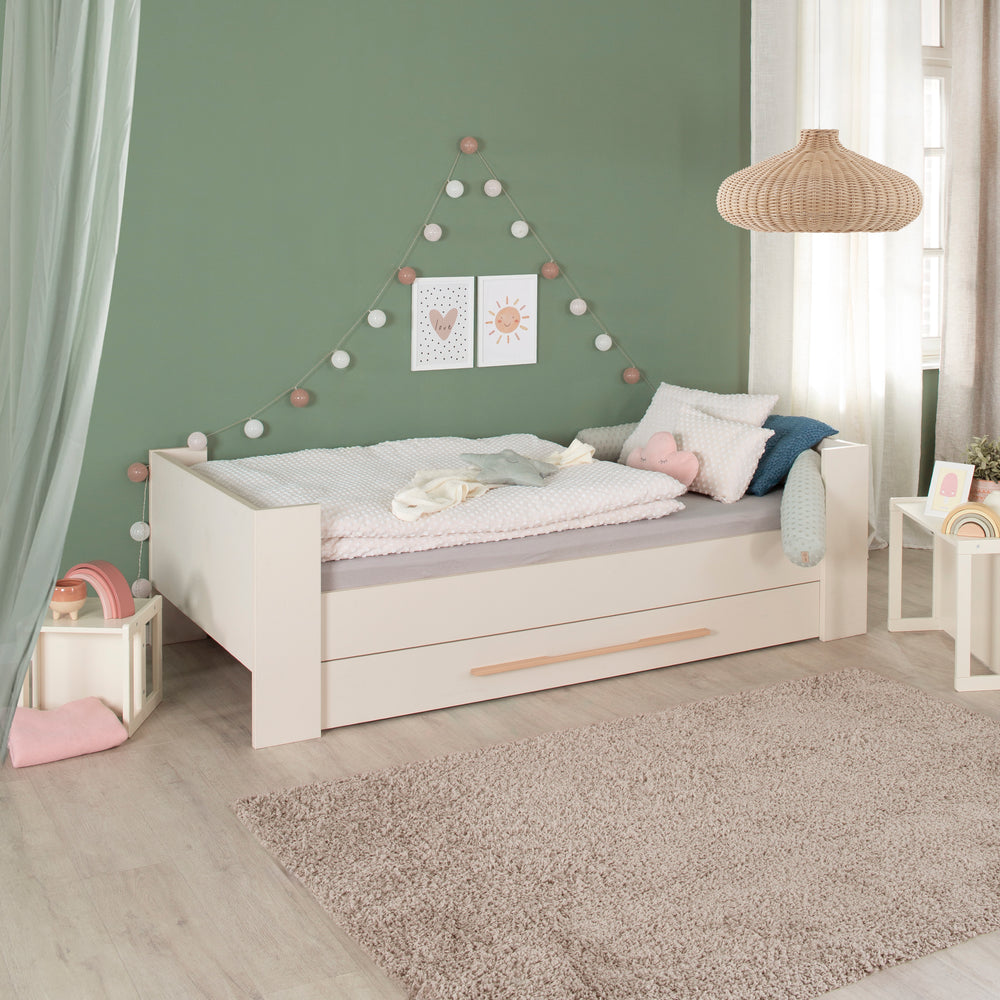 Kinderbett-Set 'Kids' 90 x 200 cm - Serie 'Flexi Grow' - Cashmere / Eichen-Dekor – Milieubild (2/5)