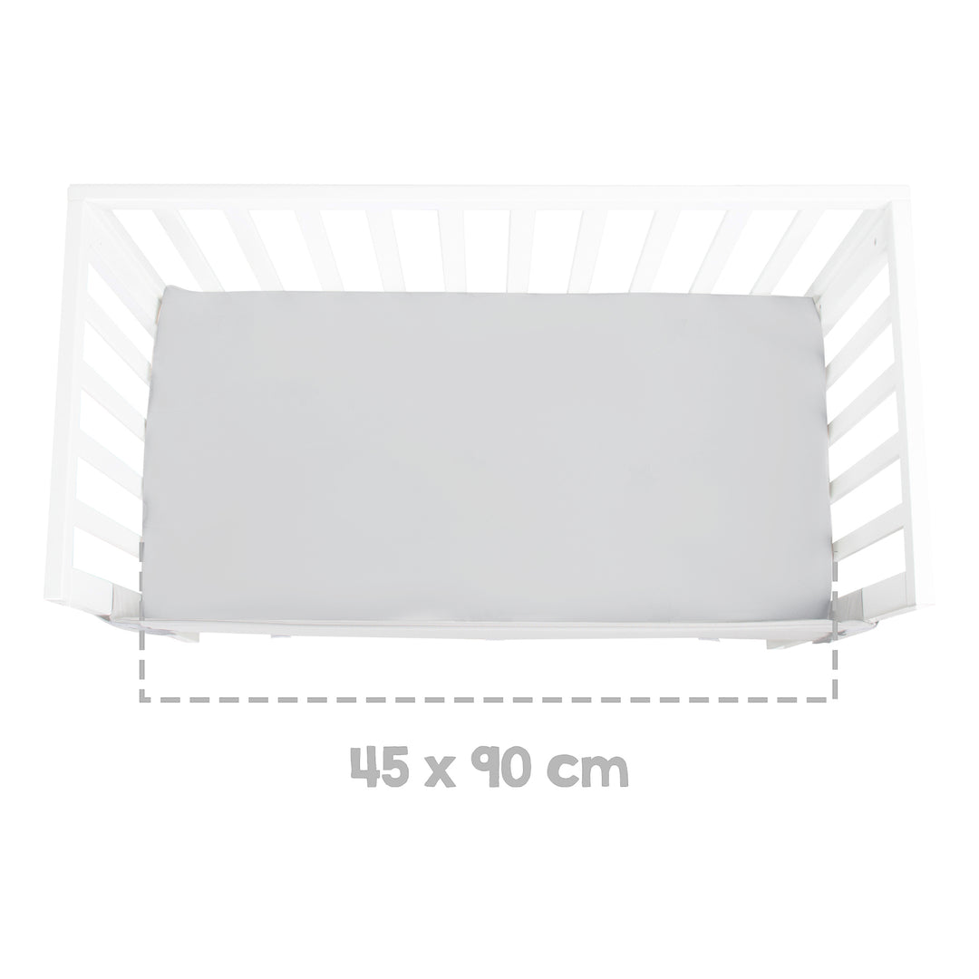 2in1 Beistellbett 'roba Style' inkl. Matratze 45x90, Mesh-Nestchen & Barriere - Holz weiß – Infografik (6/7)