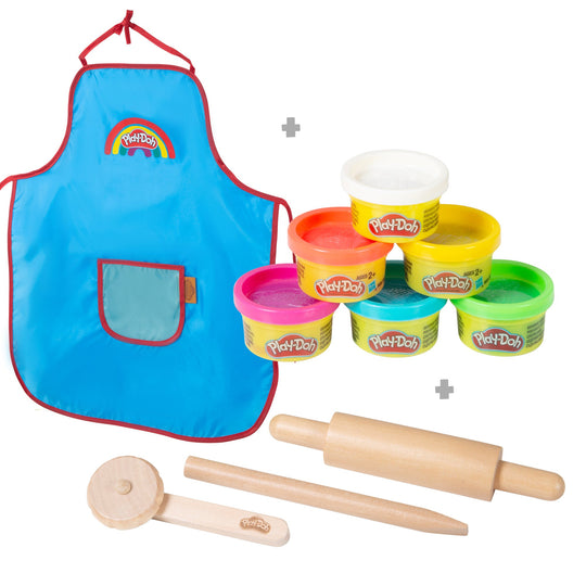 Roba x Play-Doh Compact Play Set - Holzwerkzeuge, Play-Dough Tubs & Apron – Cutout (1/12)