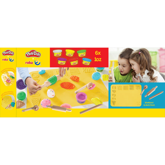 Roba x Play-Doh Play Set with 3D-Kreativmatte, Wooden Tools, Play-Dough Tubs – Product Image (13/13)