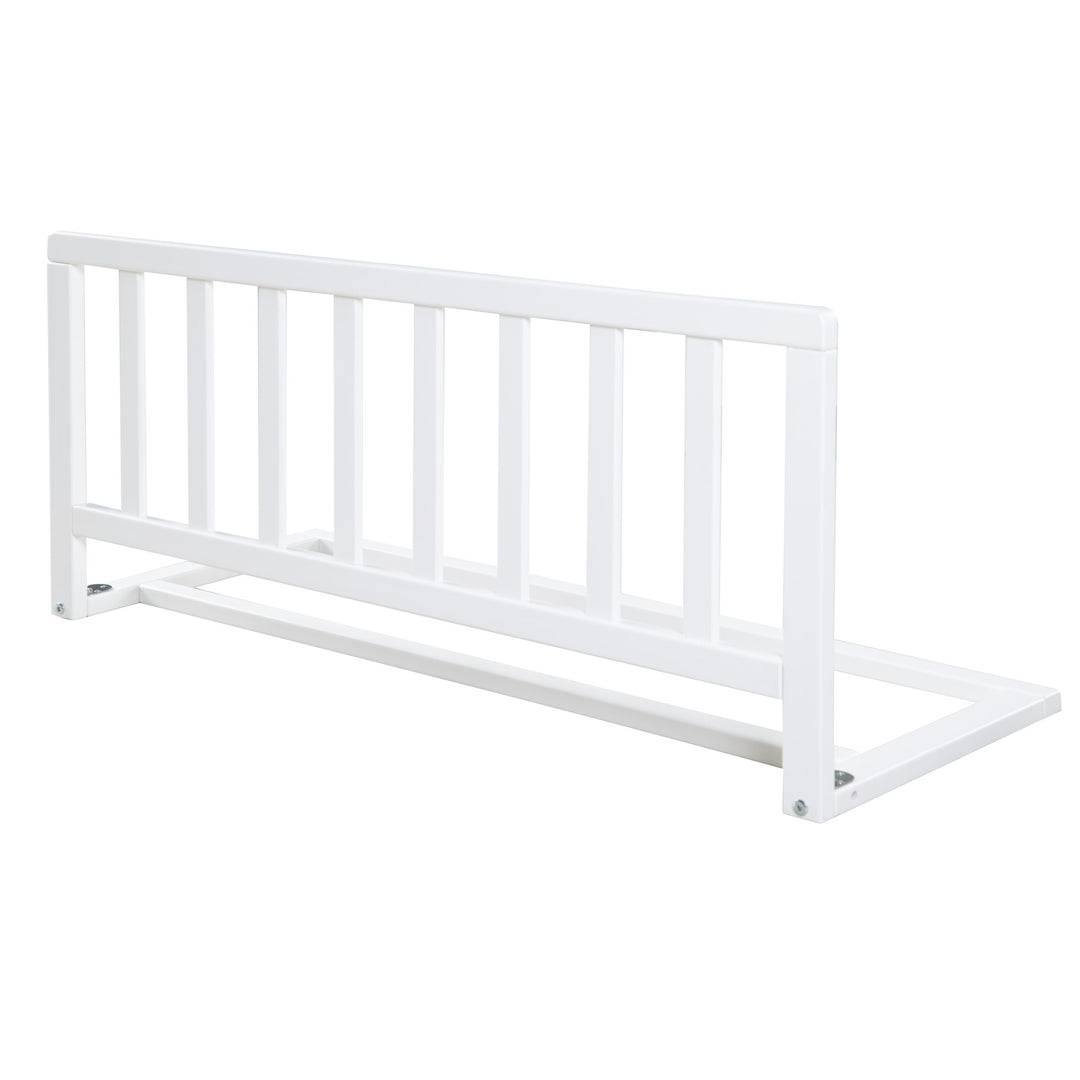 Barandilla de cama 90 cm - Seguro barrera de seguridad de madera - Blanco lacado – Foto del producto (1/3)
