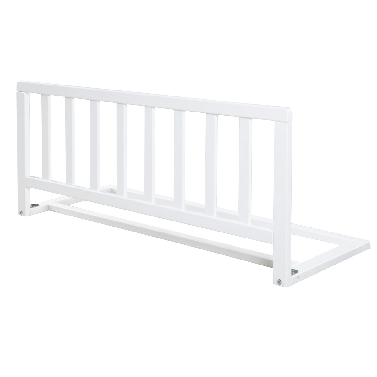 Bed Guard Rail 90 cm - Safe Safety Gate Made of Wood - White Lacquered – Product Image (1/3)
