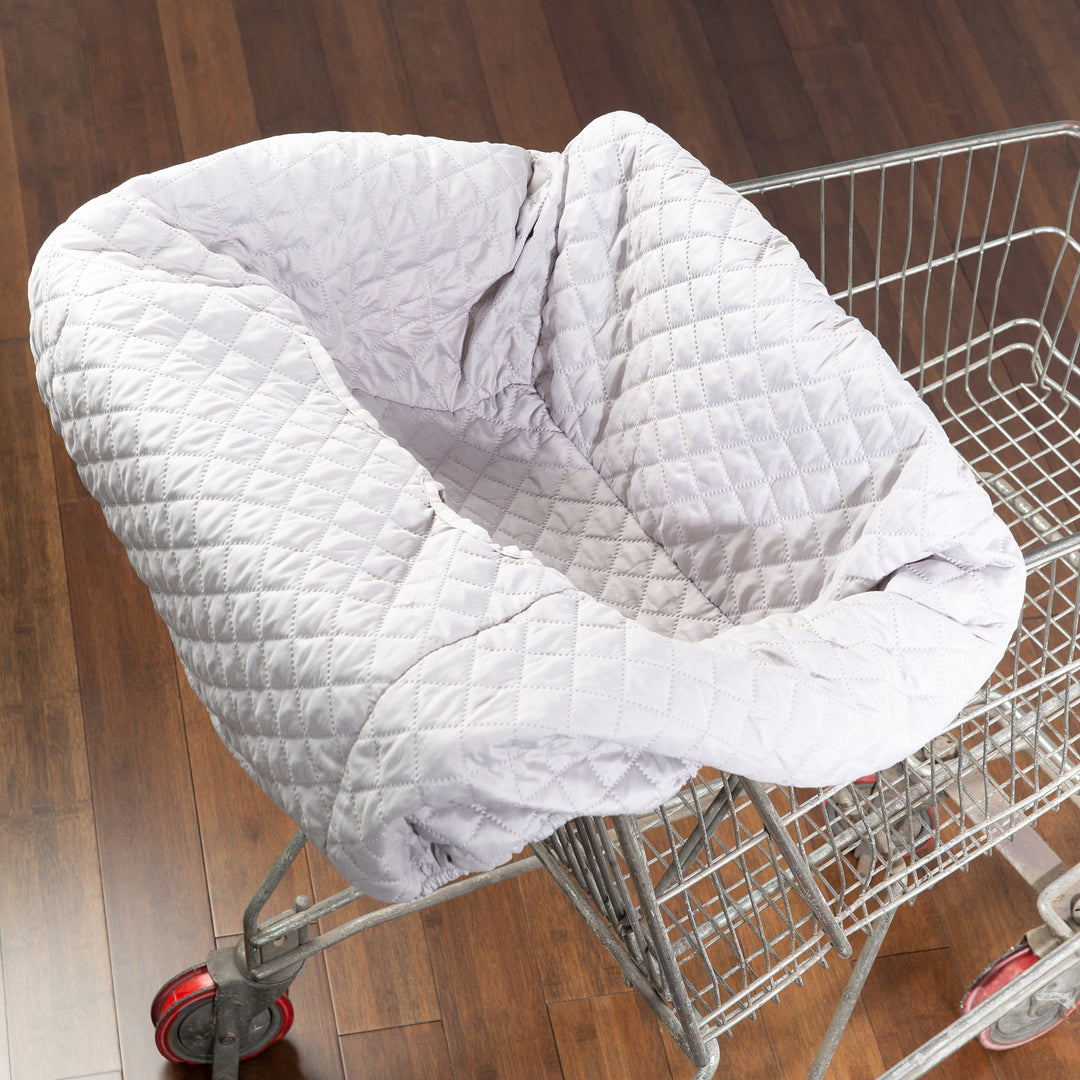 Shopping Cart Cover 'roba Style' for Babies incl. Carrying Backpack - Light Grey – Lifestyle Image (6/6)