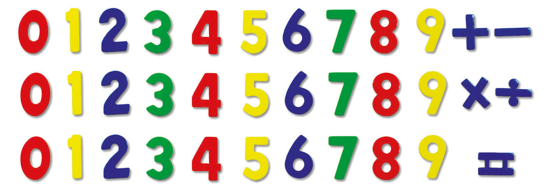 Magnetzahlen, Holz Magnet-Tafelset mit Zahlen und Zeichen, 35tlg, Schul-Spielzeug für Kinder – Detailbild (3/7)