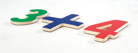 Magnetzahlen, Holz Magnet-Tafelset mit Zahlen und Zeichen, 35tlg, Schul-Spielzeug für Kinder – Detailbild (5/7)