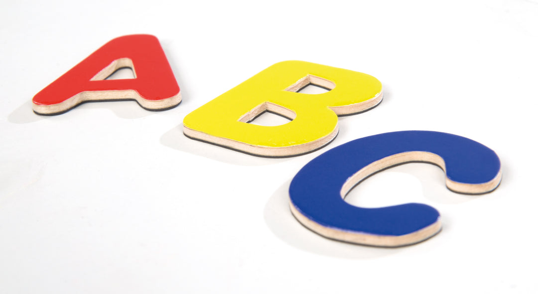 Magnetbuchstaben, ABC Set 31 tlg, Magnetpins aus Holz, Schul-Spielzeug für Kinder – Detailbild (4/5)