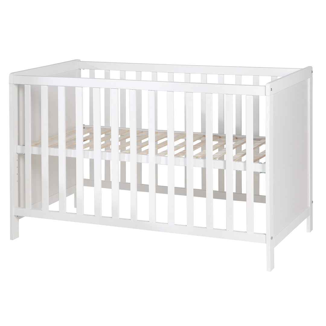 Children's Room Set 'roba Style' incl. Changing Table & Bedside Crib, with Slatted Frame, 60 x 120 cm, White – Cutout (3/20)