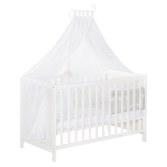 Multifunktionsbett avec beistellfunktion 60 x 120 cm, blanc, incl. bettausstattung – Détourage (3/22)