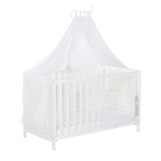 Multifunktionsbett avec beistellfunktion 60 x 120 cm, blanc, incl. bettausstattung – Détourage (12/22)