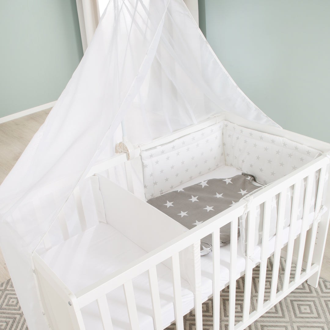 Multifunktionsbett avec beistellfunktion 60 x 120 cm, blanc, incl. bettausstattung – Photo d'ambiance (15/22)