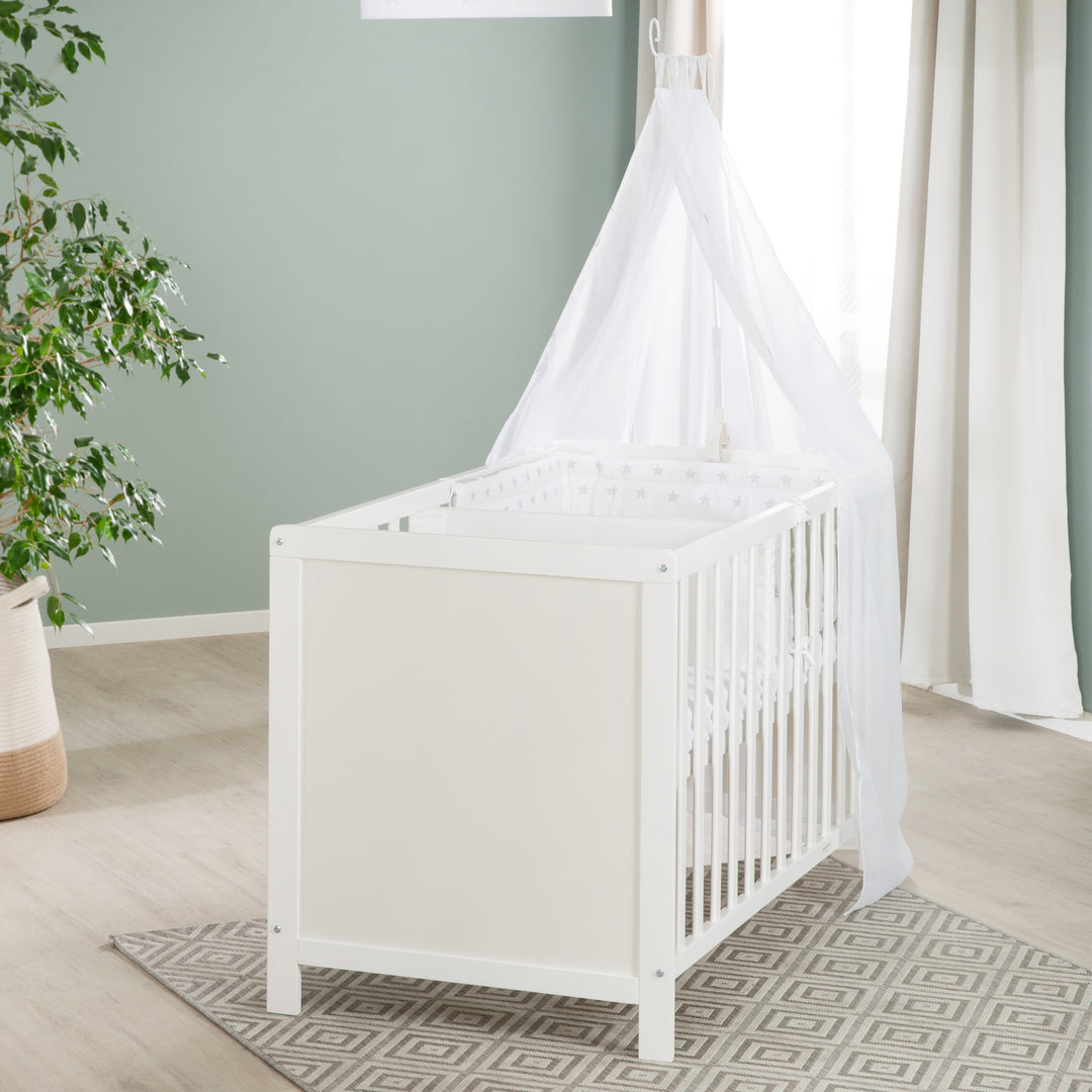 Multifunktionsbett avec beistellfunktion 60 x 120 cm, blanc, incl. bettausstattung – Photo d'ambiance (8/22)