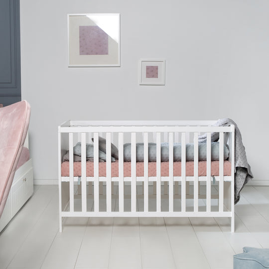 Children's Room Set 'roba Style' incl. Changing Table & Bedside Crib, with Slatted Frame, 60 x 120 cm, White – Lifestyle Image (7/20)