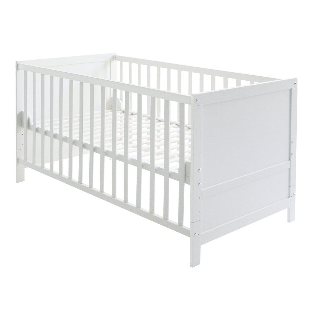 Ensemble de lit complet 'Sternenzauber gris' 70 x 140 cm, blanc, incl. linge de lit, ciel de lit, tour de lit & matelas – Détourage (9/15)