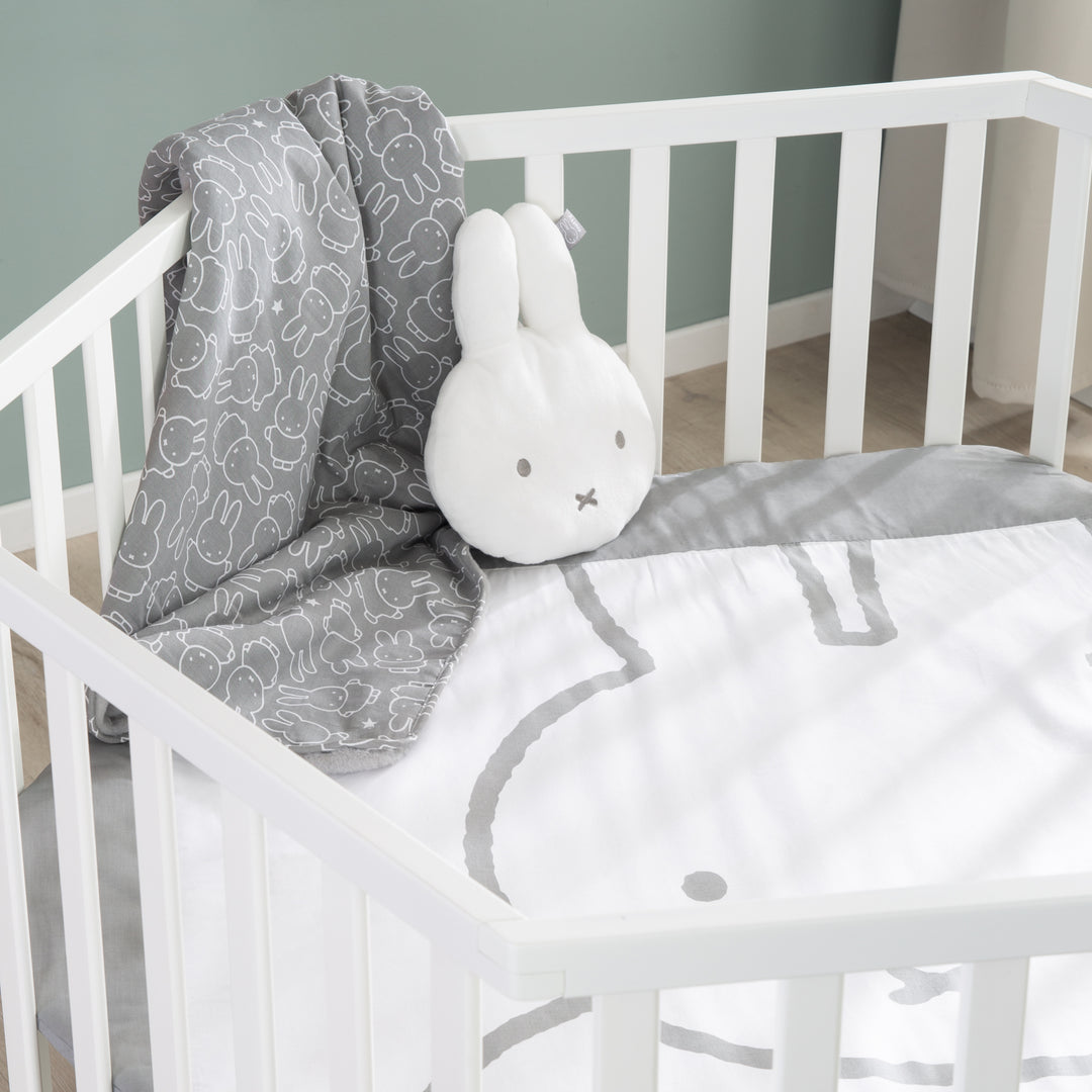 Parque 'miffy®' 6lados, incl. forro protector, madera blanco – Foto de detalle (9/14)