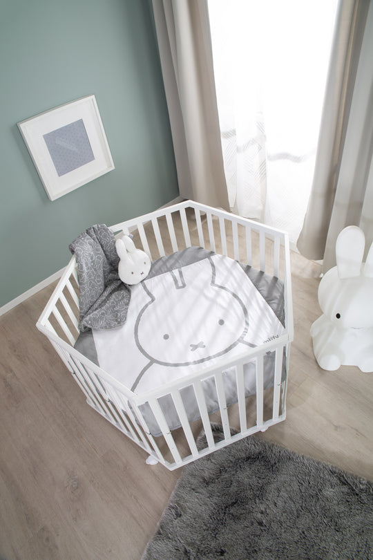 Parque 'miffy®' 6lados, incl. forro protector, madera blanco – Foto especial (12/14)